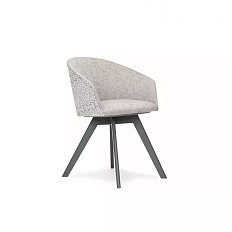 D80Д Чарли Кресло ткань дерево серый Romeo 13/ дерево венге