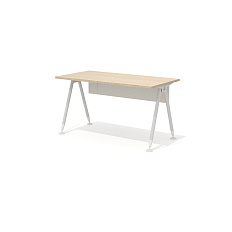GM-102 + G-86 Прямой стол на металлокаркасе Gamma дуб выбеленный N/беж