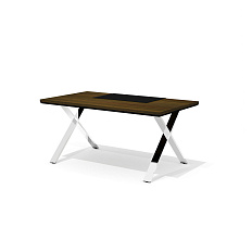 KV-160k Cтол на металлическом каркасе 160x90x75 Квинс / Kvins дуб жженый N шпон (Италия)