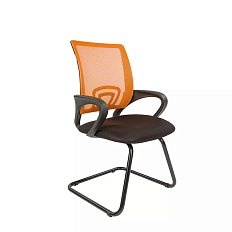 696V Кресло ткань, полозья металл обивка оранжевый TW-66, каркас черный, 07018102