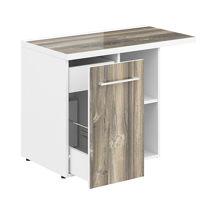 MCRT 1055L Тумба приставная 100x55x75 MORRIS дуб базель/белый