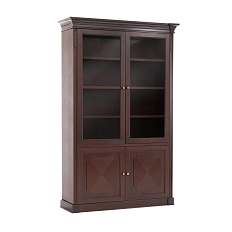 106 510/602 Шкаф комбинированный со стеклом 147x50x234 DOGE орех танганьика