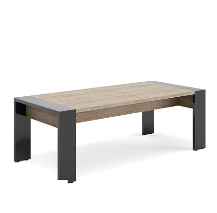 930 Стол конференц 220x100x76 LAVA гавана / серый глянец /DC/16