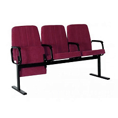 СОФИЯ КМ6 -03 Многоместная секция ткань микрофибра бордо кат.1,каркас черный RAL 9005