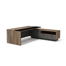 BR-20.1R Стол руководителя 230х219х76 Bruno Делиос/антрацит