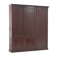 106 511.513/601.602 Шкаф закрытый с гардеробом 221x50x234 DOGE орех танганьика