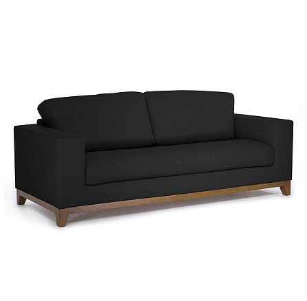 PALLADIO Диван 3-мест. нат.кожа 230x100x94 см черный