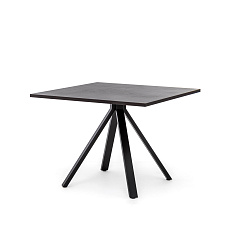 SAS100 Стол конференц 100x100x75 FERMO венге /черный 11/09