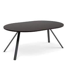 AS180 Стол конференц 180x120x75 FERMO венге/черный V3/B