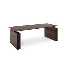 110 101 ECL BL Стол для руководителя 200x90xh75-130 Tesla эвкалипт мореный/черный