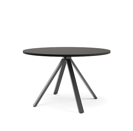 AS120  Стол конференц 120x120x75 FERMO венге/черный V3/B