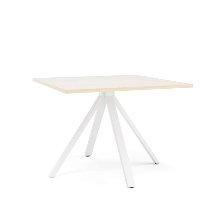 SAS100 Стол конференц 100x100x75 FERMO дуб светлый / белый WDYDY