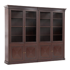 106 510.510/601.602 Шкаф комбинированный со стеклом 279x50x234 DOGE орех танганьика