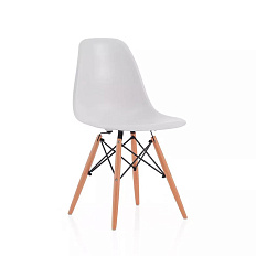 Y-971 Стул пластик, каркас дерево обивка белый