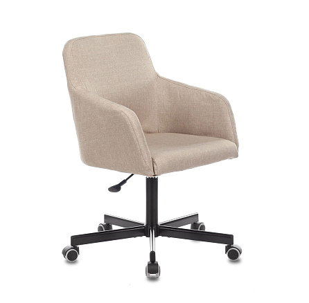 CH-380M Кресло ткань миндальный каппучино 38-402, крестовина металл, ID 1430564 