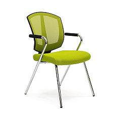 SK-230C-04 Стул сетка, каркас хром обивка зеленый DW-704/604