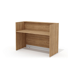 Стойка администратора прямая 143,6х68х108 вяз швейцарский/белый