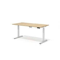 DD-80-2.1 + DD-1601-DD02 Прямой стол (подъёмный механизм) с люком Drive швейцарский вяз