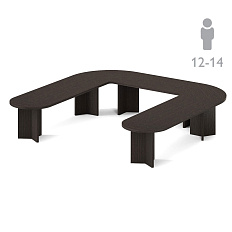 131S_SET8 Стол переговоров 370x310x77 SIRIUS / POZITANO венге