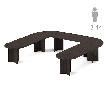 131S_SET8 Стол переговоров 370x310x77 SIRIUS / POZITANO венге