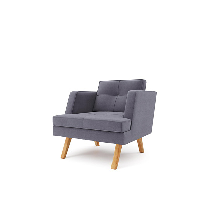 Свифт-1 Кресло 79х82х85 микрошенилл Lounge 14 асфальт