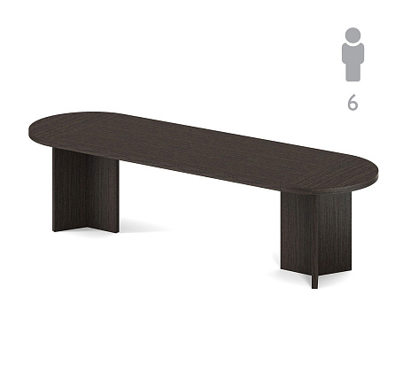 131S_SET1  Стол переговоров 250x100x77 SIRIUS / POZITANO венге