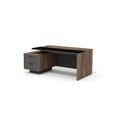 BR-16L Стол руководителя 180х105х76 Bruno Делиос/антрацит