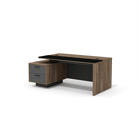 BR-16L Стол руководителя 180х105х76 Bruno Делиос/антрацит