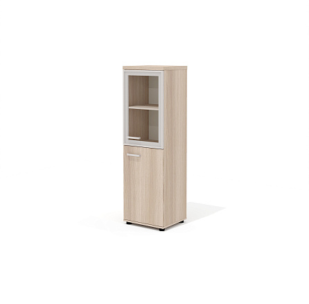 Gr-51+Gr-7.1+Gr-03.1N L Шкаф 45x40x148 Гранд / Grand ясень Шимо N/стекло прозрачное