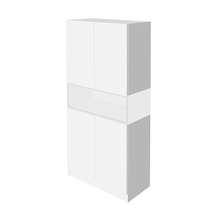 An-47  Шкаф  90x43x207 Art.Neo белый глянец/белый