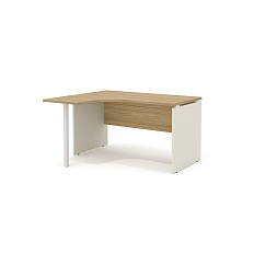 R-3.2L + ЮЗ-737 Эргономичный стол левый с опорой Rio Base швейцарский вяз/беж