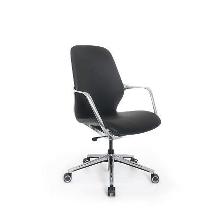 ART-Star-M (pu) Кресло экокожа, крестовина алюминий, механизм мультиблок обивка черный 2633