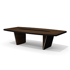 NT-280 Стол для переговоров 280x140x74 New.Tone орех Ондо шпон (Италия) /черный/8019