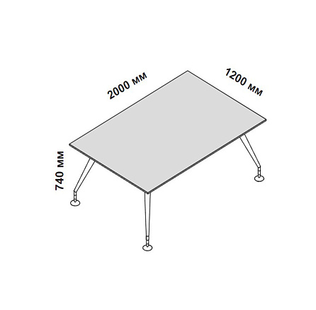 156352 Стол переговоров Enosi Белый LS (68)
