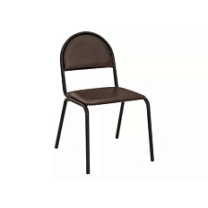 СЕРНА СМ 7/22 Стул иск. кожа, каркас металл обивка коричневый К-006, каркас черный муар RAL 9005