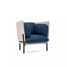 Bellagio 1 low Кресло ткань 98x90x84 см синий/серый