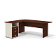 G-118L + G-118.1L + G-27J Составной эргономичный стол левый Гамма орех Артемид/беж
