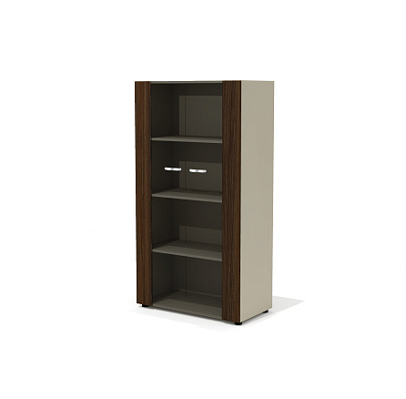 NT-43 Шкаф  88x46x164,5 Ньютон / New.Tone орех Ондо шпон (Италия) /стекло тонированное серое