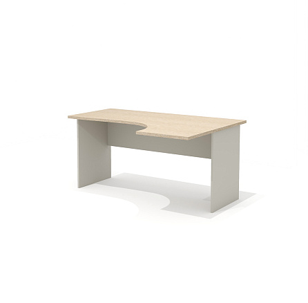 G-106R Стол эргономичный 160x110x75 Gamma дуб выбеленный N/беж