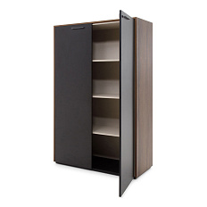 108 601 KR/BL Шкаф для бумаг 100x45xh171,6 Murano дуб кальяри /черный матовый