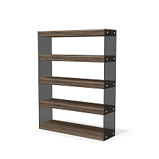 GS-6M Стеллаж Glass.Go лимба темная/стекло тонированное