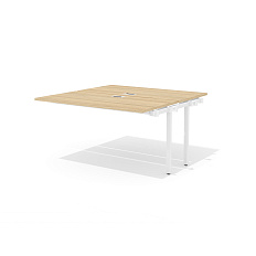 RM-3.1 (x2) + F-61M Промежуточный сдвоенный стол прямой с люком на металлокаркасе Rio Project швейцарский вяз / белый