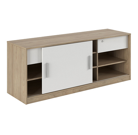 AST33921021 Тумба приставка 150x46,5x65 ASTI вяз / белый