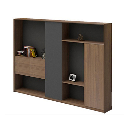 YUE2821 Шкафс закрытыми полками JAGUAR/TA37 /TA12 / 2800*400 *2110 горный орех