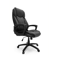 RT-601-1 Кресло экокожа, крестовина нейлон, ТопГан обивка черный 40