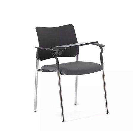 PINKO со столиком Стул ткань, каркас хром обивка черный