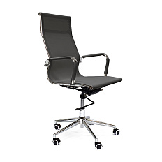 RT-01Q Кресло сетка, крестовина хром, knee-tilt обивка черный