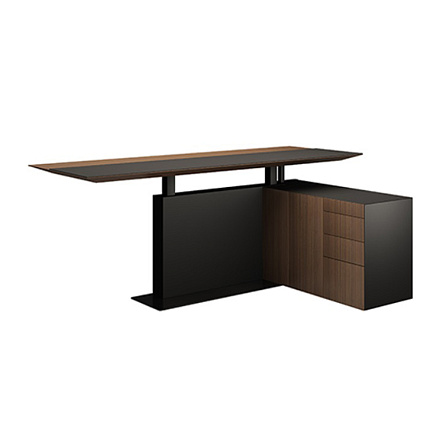 YUE2216S Стол для руководителя JAGUAR/TA37 /TA12 /2200*1600*765-1265 горный орех