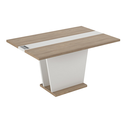 AST33970121 Брифинг / модуль стола переговоров с кабель каналом 140x100x75 ASTI вяз / белый