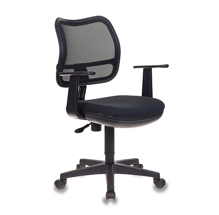 CH-797 AXSN Кресло сетка/ткань, пластик обивка черный 26-28, каркас черный ID664024